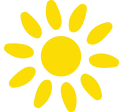 Symbol gelbe Sonne